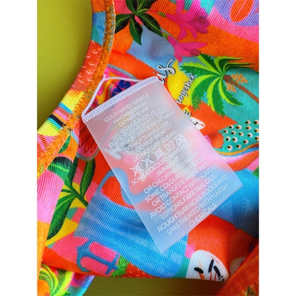 Sz XL Kulani Kinis Havana Haven Brazilian Low Rise Multicolor Bikini Bottom NWT - Picture 4 of 8